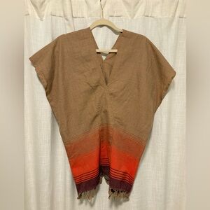 Lemlem Tan and Orange Tunic Top Women's size Small